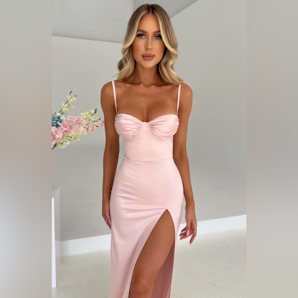 Babyboo Pink Spaghetti Strap Dress